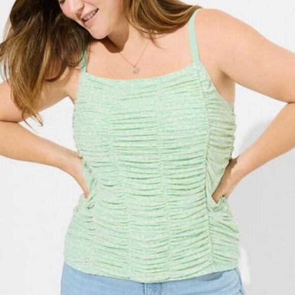 NWT Torrid Mesh Shirred Cami - Picture 1 of 5